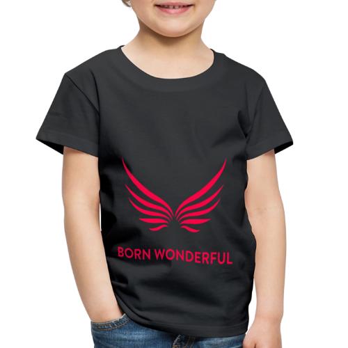 Red Born Wonderful Logo - Toddler Premium T-Shirt
