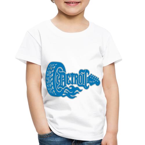The D® - Detroit Wheel Guitar with Flames Bl Slvr - Toddler Premium T-Shirt