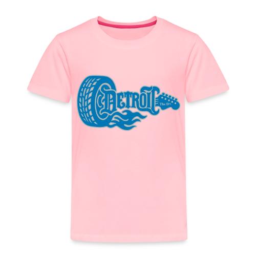 The D® - Detroit Wheel Guitar with Flames Bl Slvr - Toddler Premium T-Shirt