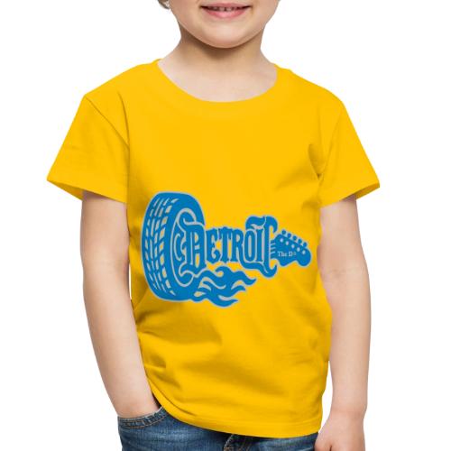 The D® - Detroit Wheel Guitar with Flames Bl Slvr - Toddler Premium T-Shirt
