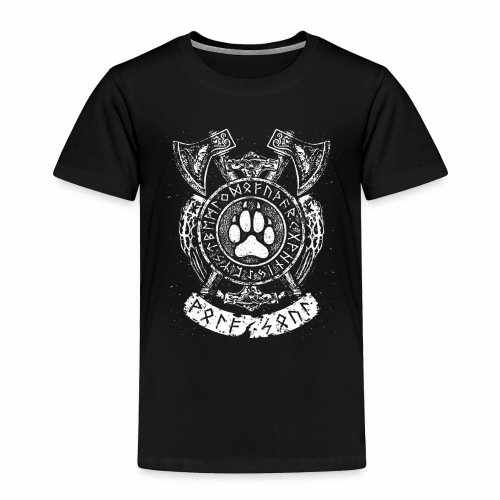 Wolf Soul - paw claw horns axes runes gift ideas - Toddler Premium T-Shirt