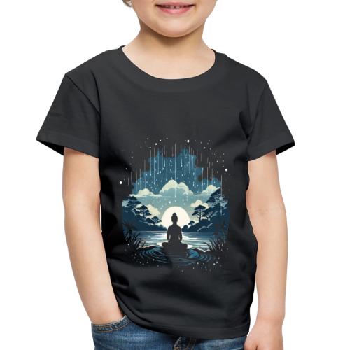 Find Your Zen: Meditative Silhouette in GentleRain - Toddler Premium T-Shirt