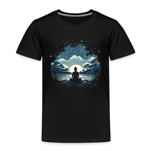 Find Your Zen: Meditative Silhouette in GentleRain - Toddler Premium T-Shirt