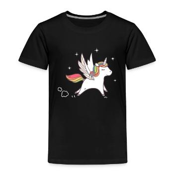 sweet unicorn - Toddler Premium T-Shirt - black - Front - AI Model Kid Male (0cm)