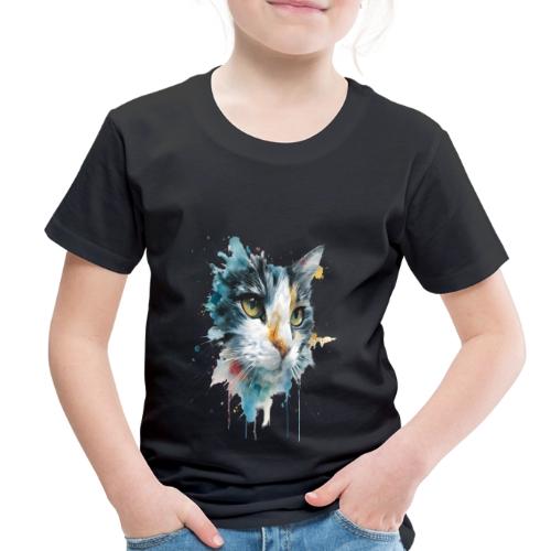 Watercolor cat face - Toddler Premium T-Shirt