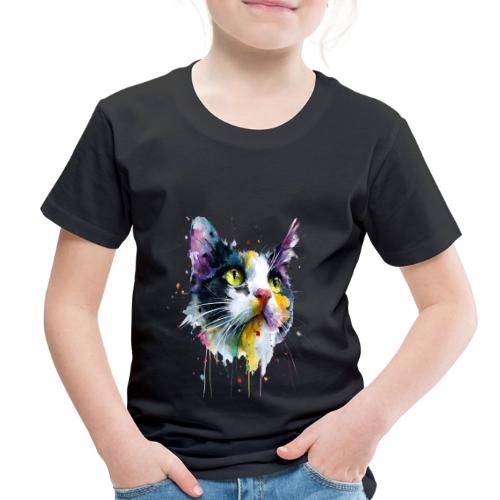 Cat: Painted Purr Expression - Toddler Premium T-Shirt