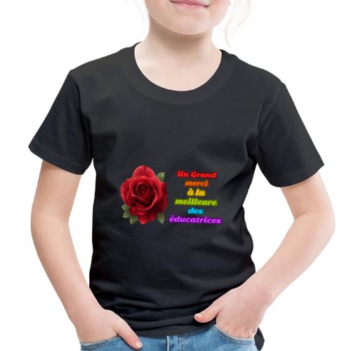 Thank You Educator: Pink and Rainbow Message - Toddler Premium T-Shirt