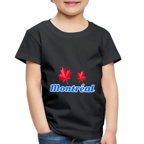 Montréal with two red maple leaves - Toddler Premium T-Shirt