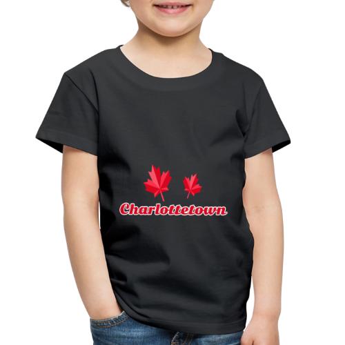 Charlottetown with two red maple leaves - Toddler Premium T-Shirt