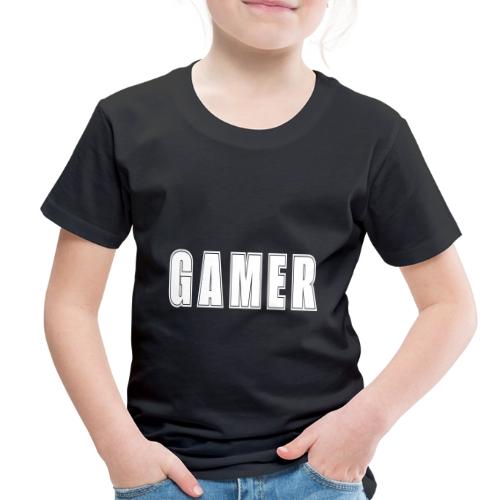 Gamer Collegiate White Text Design - Toddler Premium T-Shirt