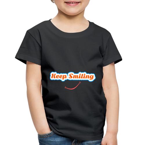 Keep Smiling Positive Vibes Graphic - Toddler Premium T-Shirt