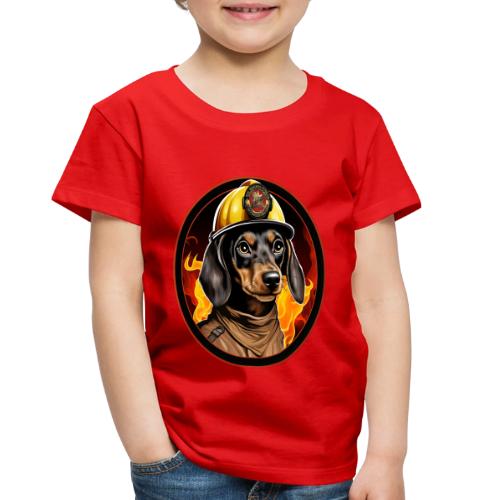 Firefighter Dachshund - Toddler Premium T-Shirt