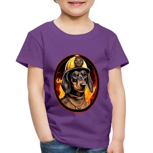 Firefighter Dachshund - Toddler Premium T-Shirt