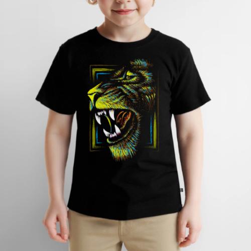Colorful Artistic Lion Head - Roaring Lion Drawing - Toddler Premium T-Shirt