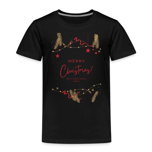 Merry Christmas Typography Design - Toddler Premium T-Shirt