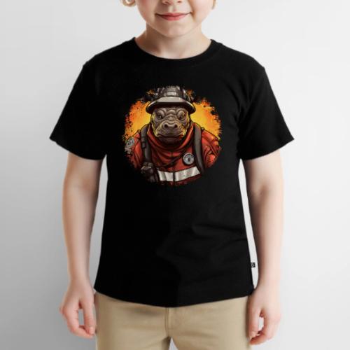 Hippo Firefighter - Toddler Premium T-Shirt