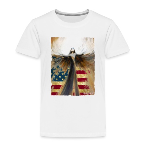 God bless America Angel_Strong color_white type - Toddler Premium T-Shirt