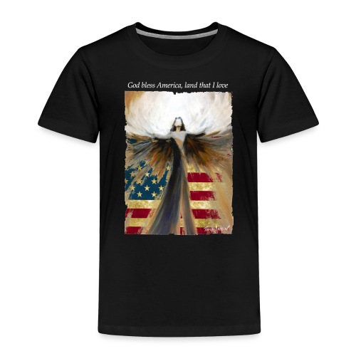 God bless America Angel_Strong color_white type - Toddler Premium T-Shirt