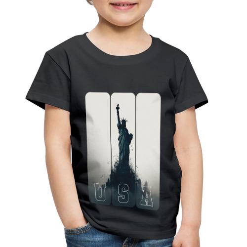 USA: Liberty Rising Over Manhattan - Toddler Premium T-Shirt