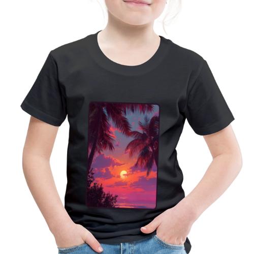 Tropical Sunset Palm Silhouette Design - Toddler Premium T-Shirt