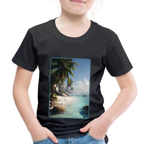 Tropical Beach Paradise Palm Design - Toddler Premium T-Shirt