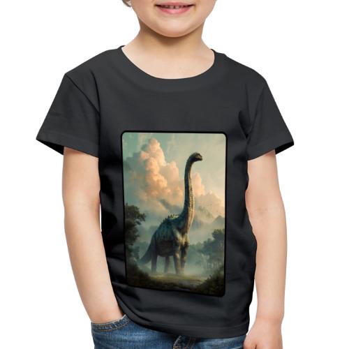 Brachiosaurus Prehistoric Scene Design - Toddler Premium T-Shirt