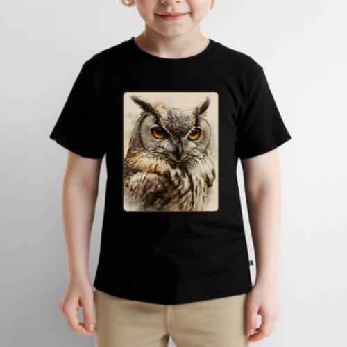 Great Horned Owl Watercolor Design - Toddler Premium T-Shirt