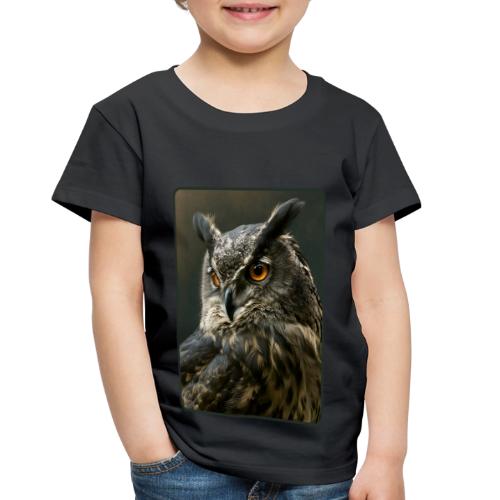 Eurasian Eagle Owl Portrait Design - Toddler Premium T-Shirt
