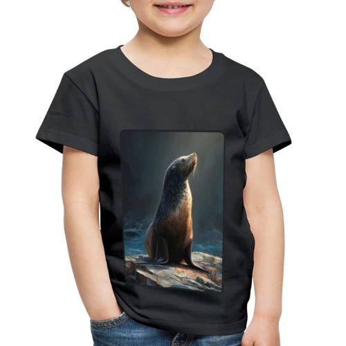 Fur Seal Artistic Shore Portrait Design - Toddler Premium T-Shirt