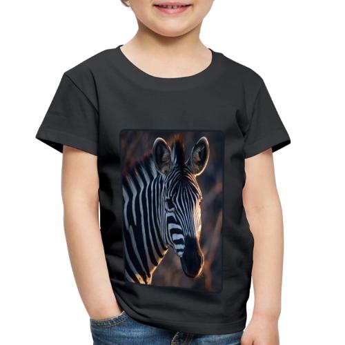Majestic Zebra Sunset Portrait Design - Toddler Premium T-Shirt