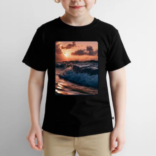 Golden Sunset Ocean Wave - Toddler Premium T-Shirt