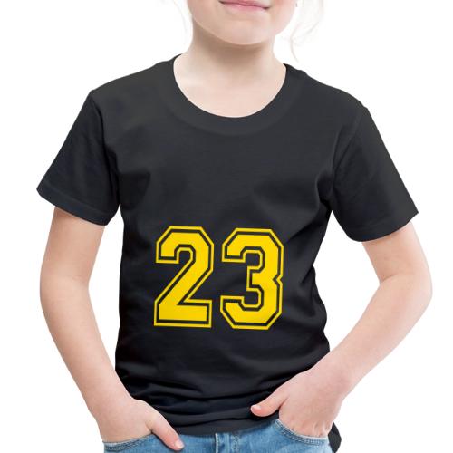 Number 23 in a classic athletic collegiate font - Toddler Premium T-Shirt
