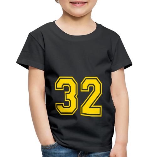 Number 32 in a classic athletic collegiate font - Toddler Premium T-Shirt