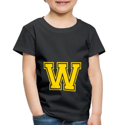 Letter W – Capital Athletic Alphabet Monogram - Toddler Premium T-Shirt