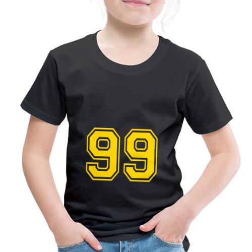 Number 99 in a classic athletic collegiate font - Toddler Premium T-Shirt