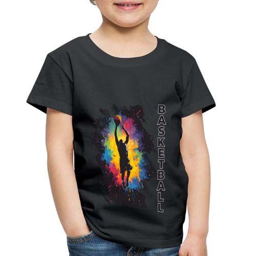 High Energy Basketball Paint Splatter Art - Toddler Premium T-Shirt