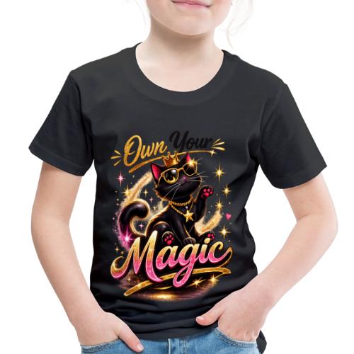 Own Your Magic – Glam Black Cat - Toddler Premium T-Shirt