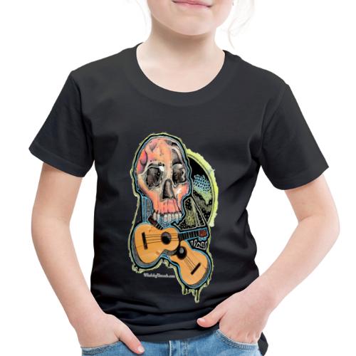 Skull and Ukulele - Watercolor - Toddler Premium T-Shirt