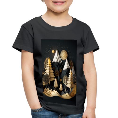 Gold and Black Wonderland - Whimsical Wintertime - Toddler Premium T-Shirt