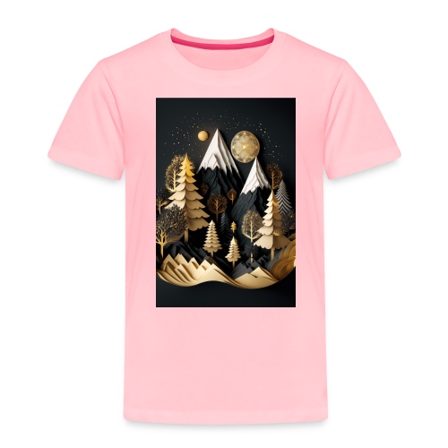 Gold and Black Wonderland - Whimsical Wintertime - Toddler Premium T-Shirt