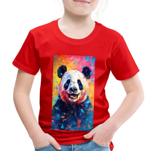 Paint Splatter Panda Bear - Toddler Premium T-Shirt