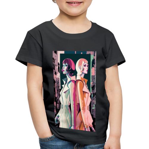 Trench Coats - Vibrant Colorful Fashion Portrait - Toddler Premium T-Shirt