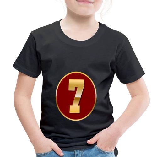 Number 7 in Gold Varsity Font - Toddler Premium T-Shirt