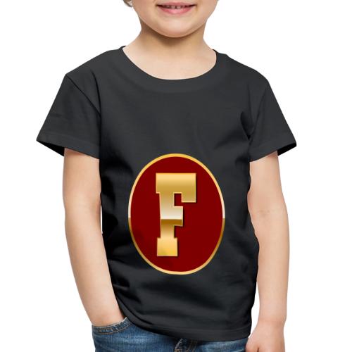 Letter F – Capital Varsity Alphabet Monogram - Toddler Premium T-Shirt