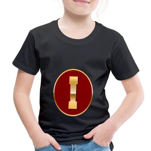 Letter I – Capital Varsity Alphabet Monogram - Toddler Premium T-Shirt