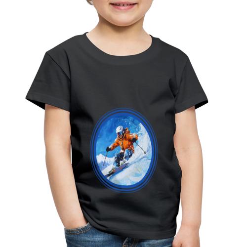 Skiing: On the Edge - Toddler Premium T-Shirt