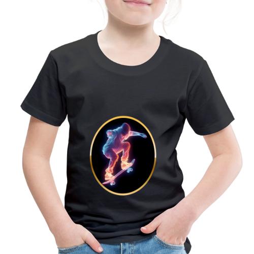 Skateboarding: Neon Skate Orbit - Toddler Premium T-Shirt