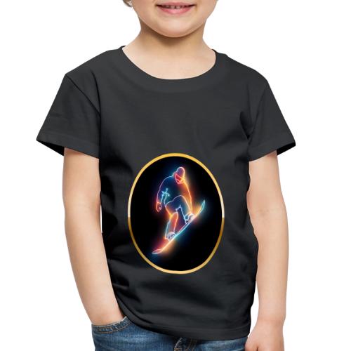 Golden Neon Snowboard - Toddler Premium T-Shirt