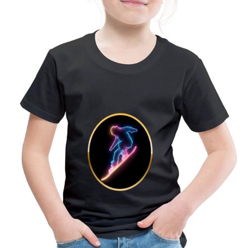 Snowboarding: Neon Snow Drift - Toddler Premium T-Shirt