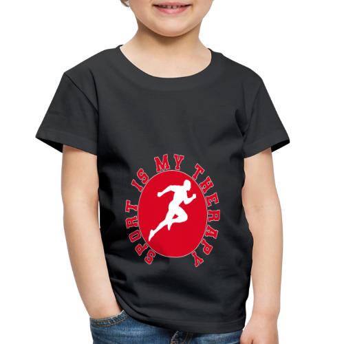 Sport Is My Therapy – Running Motivation Badge - Toddler Premium T-Shirt